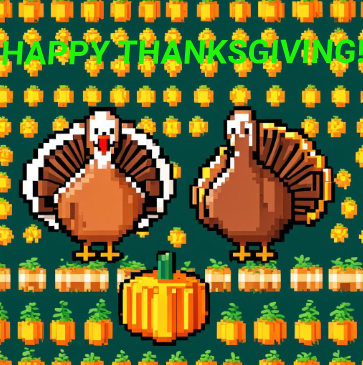 Thanksgiving Gamer (green background)